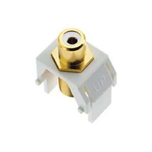   Keystone, White RCA to F Connector, White, 20 Pack