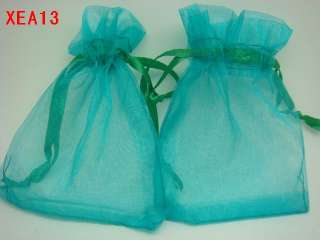 Turquoise Organza Gift Bags Pouch Wedding Favor / jewelry package 
