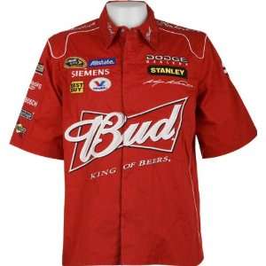    Kasey Kahne Red Budweiser Pit Crew Shirt: Sports & Outdoors
