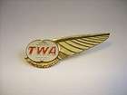 Vintage TWA Airlines Junior Hostess Gold Tone Metal Pin