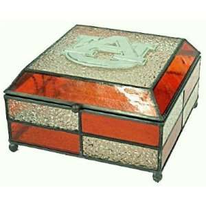  Auburn Tigers Stained Glass Jewelry Box