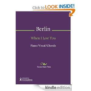 When I Lost You Sheet Music Irving Berlin  Kindle Store