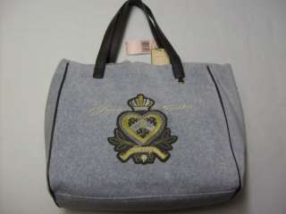 JUICY COUTURE GRAY HEATHER COZY VELOUR TOTE BAG NWT 248  