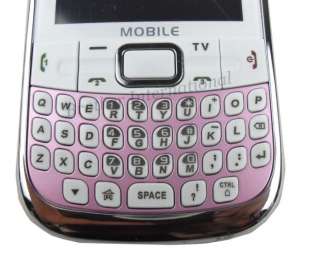  Quad Band Mobile Qwerty TV cell Phone /4 FM TF Card XQ9 Pink  