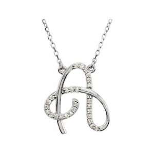  Diamond Initial Necklace   H 1/8 CT TW Jewelry