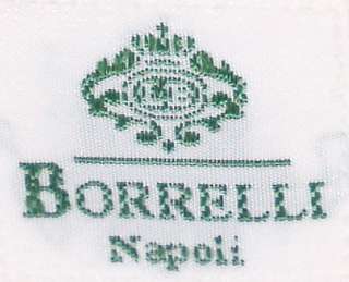 New $425 Borrelli White Shirt 16.5/42 with Initials  