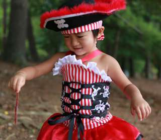 http//cgi./Custom Boutique Pirate Tutu Dress Halloween 4pc 1T 