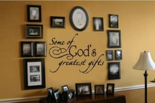 Gods Greatest Gifts Wall Lettering Decal Decor Words  