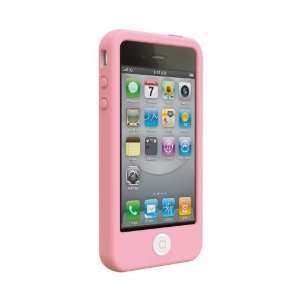 Pink Apple iPhone 4 4S Soft Silicone Case Cover + Free Front and Back 