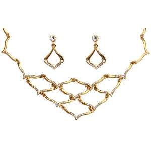   Plated Earring and Necklace Sets Cubic Zirconiz ShalinCraft Jewelry