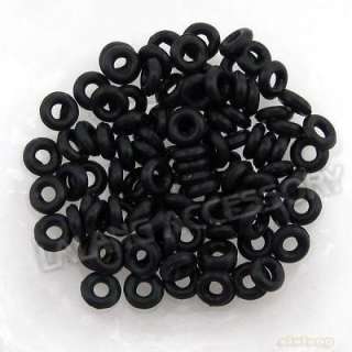 100x Rubber Spacer Bead Fit Stopper Beads 160303 FREE P  