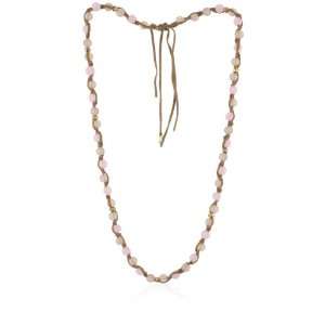    Lucky Brand Sunset in Venice Pink Long Beaded Necklace: Jewelry