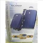 RICARDO BEVERLY HILLS EASY ROLL TWO PIECE TRAVEL SET HARD CASE IN BLUE 