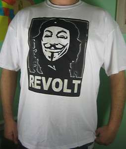 ANONYMOUS Che Guevara T shirt REVOLT Black Anon!  