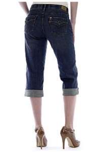   525 Perfect Waist Cuffed Capri Jeans Wanderer Blue Womens 8 NWT $42