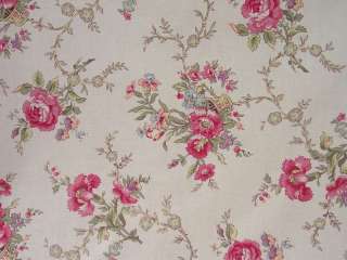 Tina Floral Vintage Reproduction Fabric~Barkcloth era  