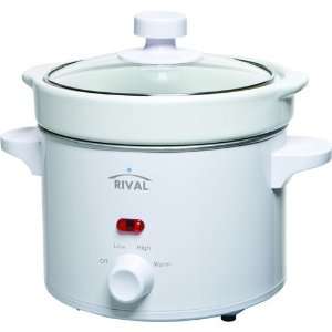  Rival 2 qt Slow Cooker, White