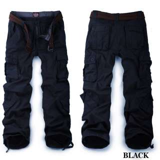 NEW MATCH Mens Combat Cargo Pants/Trousers Black Brown Big Size 38 44 