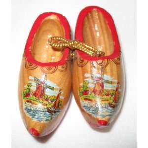 Wooden Shoes Miniature Handcrafted Vintage Dutch Shoes Klompen Clogs
