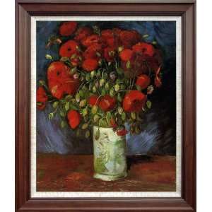  Hand Painted Oil Painting Vincent Van Gogh Vase Red 