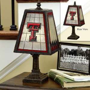  Memory Company Texas Tech Red Raiders Art Glass Lamp 