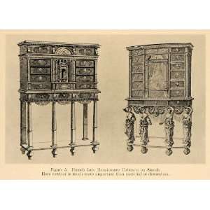   Cabinets On Stands Chests   Original Halftone Print