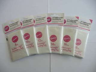 Wilton Featherweight Cake Decorating Bags Set of 6 New  
