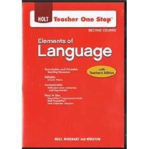   Holt Element of Language Course Two Teacher One Stop CD ROM [CD ROM