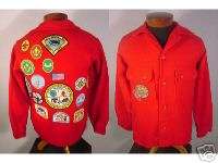 Vintage 1970s Boy Scout Red Wool Souvenir Jacket  