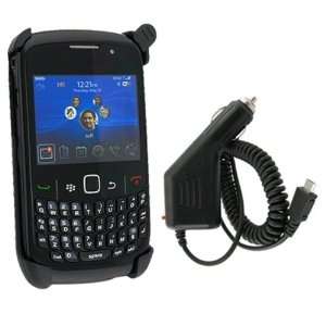  Swivel Holster + Rapid Car Vehicle Charger for Blackberry Curve 