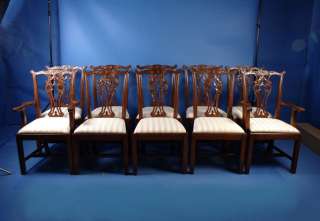 Set of 10 King James Mahogany Dining Chairs