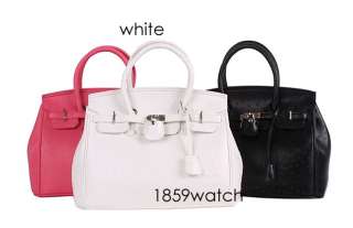 Star style classic ostrich pattern Lock bag Womens handbag W34  