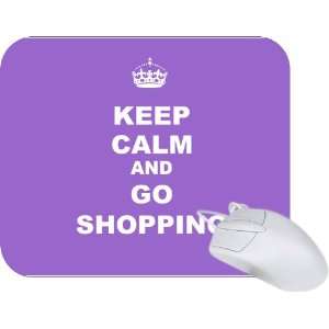  Keep Calm and Go Shopping   Violet Color Mouse Pad Mousepad   Ideal 