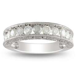   Silver 1ct TDW Diamond Anniversary Ring (H I, I3)  