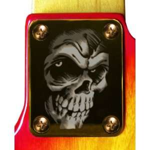  Skull Monster Gold Engraved Neck Plate: Musical 
