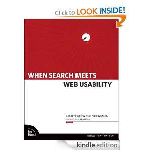 When Search Meets Web Usability Shari Thurow, Nick Musica  
