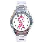 BREAST CANCER AWARENESS RIBBON Stainless Steel Analogue Watch