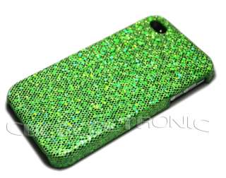 New Green Bling glistering hard case cover for iphone 4G 4S  