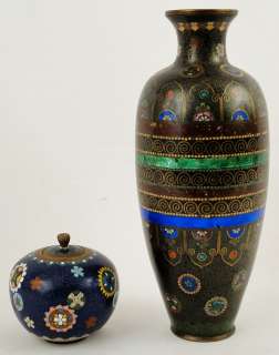Antique 19th C. Chinese & Japanese Ginbari Cloisonne Vase 