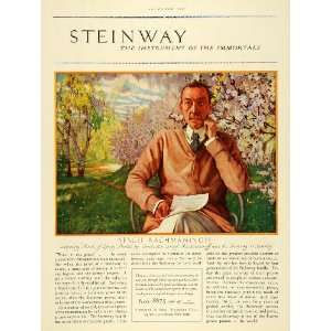  1926 Ad Steinway Piano Sergei Rachmaninoff Pricing 