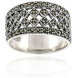 Sterling Silver Vintage style Marcasite Ring  