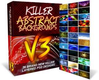 Killer Abstract Backgrounds V3   36 Killer Layered PSD  