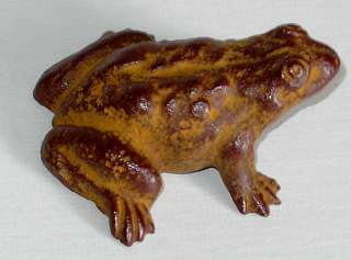 Brown Iron Garden Toad, Japanese, Miniature, Artisan  