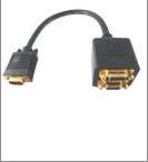 VGA Male to 2 VGA Female Converter Splitter Y Cable  