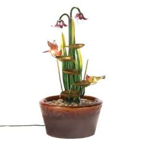   Up Glow Lily Pond Flower Bird Home Water Fountain: Home & Kitchen