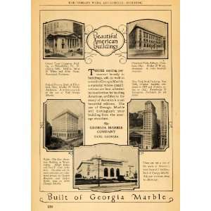   Ad Georgia Marble Building Architecture Examples   Original Print Ad