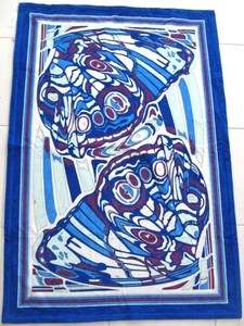 EMILIO PUCCI BEACH TOWEL BEAUTIFUL BLUE 100% COTTON NWT  