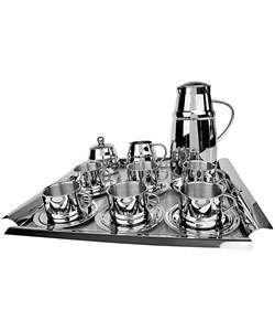 16 Piece Stainless Steel Coffee Serving Set  Overstock