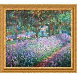   Artists Garden at Giverny, 1900 Framed Canvas Art  Overstock