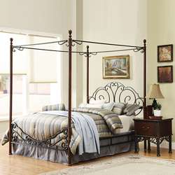 LeAnn Bronze Metal Full size Canopy Bed  